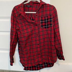 Woman’s plaid shirt
